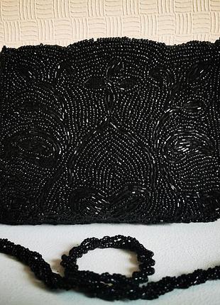 Черный клатч из бисера ✨🖤✨
