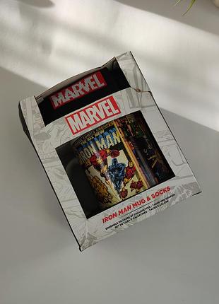 Marvel iron man - подарунковий набір чашка  та шкарпеток