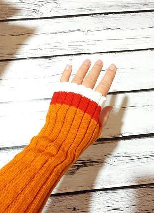 Мітенки гетри на руки жіночі теплі в*язані