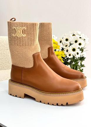 Ботинки кожаные