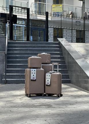 Подарок кейс полипропилен msb большой чемодан l + кейс на колесах 4 колеса 110 литров