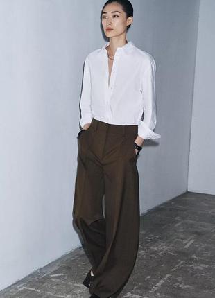 Брюки жіночі палаццо хакі zara new