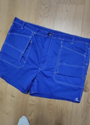 Шорты мужские рабочие синие широкие regular fit man, размер 4xl 5xl.