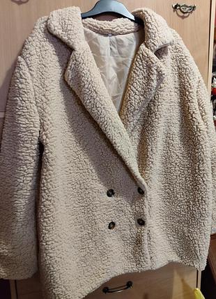 Брендовая шубка жакет ,,тедди,, оверсайз, боталл