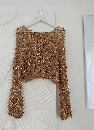 Светр оверсайз з паєтками