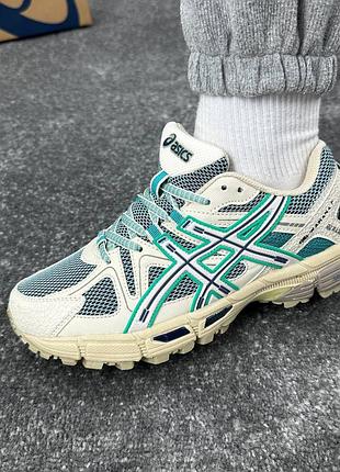 Кроссовки asics gel-kahana 8 beige green зеленые женские / мужские