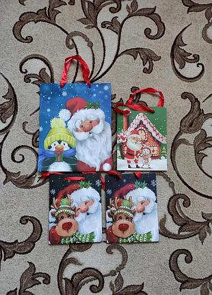 Подарочные новогодние пакеты для упаковки подарков