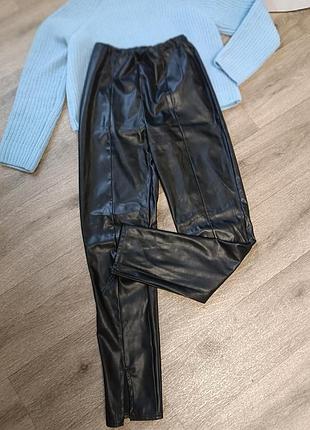 Кожаные брюки леггинсы (экокожа)
