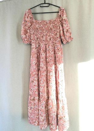 Романтичне плаття міді,квітковий принт розмір xl