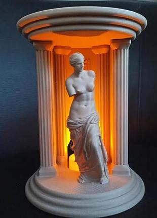 Греческий храм богини афро-деты, декор чайной свечи