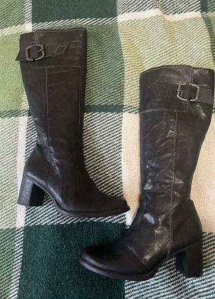 Жіночі чшкіряні чоботи, австрійський бренд paul green, розмір 3 1/2, відповідає розміру 36, довжина устілки 22,5