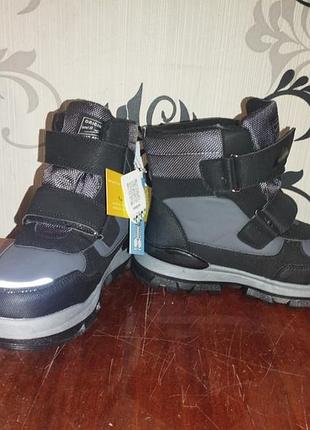 Термо сапоги mom.m для мальчика размер 36 серые с черным