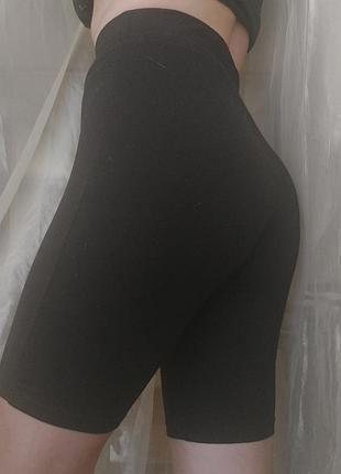 Велосипедки женские черные, размер m, эластичные, на широкой резинке, бренд sinsay