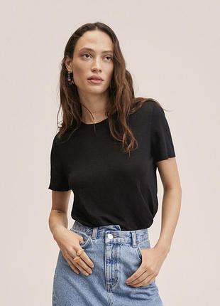 Льняна футболка mango