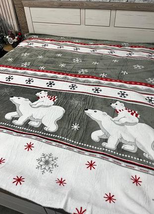 Флісовий новорічний плед у розмірах