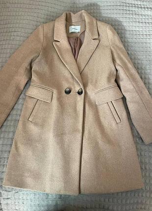 Пальто женское stradivarius s беж
