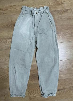 Брюки штани жіночі світло зелені  zara , розмір s
