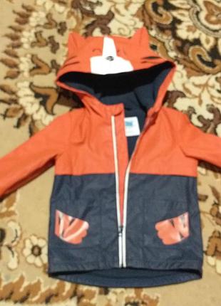 Грязеприф дождевик непромокаемая.куртка на флисе 18-24 мешка тедди