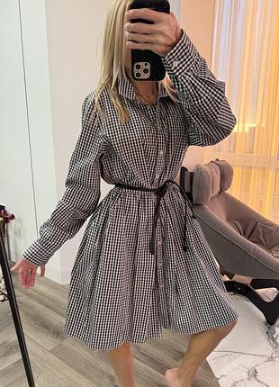 Сукня сорочка в клітинку ginatricot