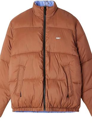 Оригінальний двосторонній пуховик - куртка obey reversible puffer jacket