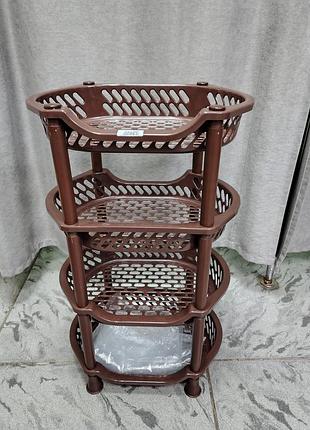 Полка для овочей 4 яруси пластикова