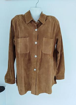 Рубашка из натуральной замши.