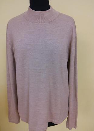 Бежевый светр,кофта 100% вовна роз.м-л