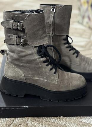 Ботинки massimo dutti, натуральна замша