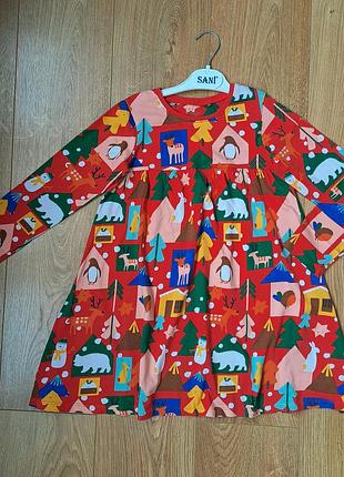 Новогоднее платье для девочки с длинным рукавом