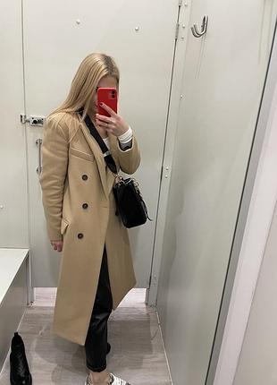 Пальто zara кемел manteco