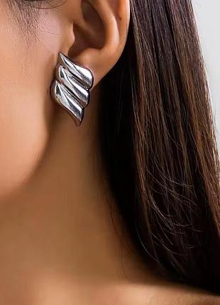 Тренд нержавеющая медицинская сталь женские серебристые серьги шарики пусеты минимализм