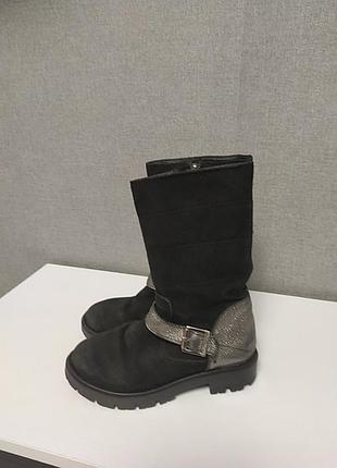 Сапоги зимние для девочки, замша, размер 32.