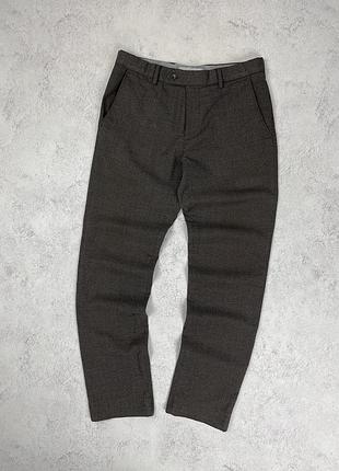 Коричневі класичні мʼякі брюки next гусяча лапка