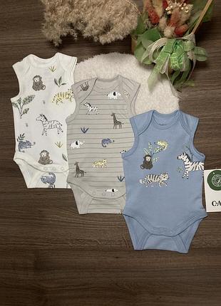 🧸 боді для хлопчика, набір з 3шт | c&a