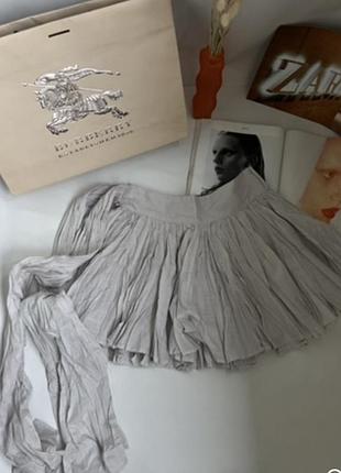 Женская серая юбка с поясом 🩶