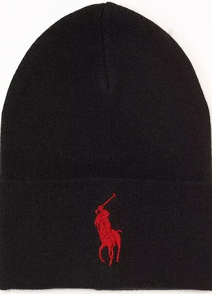 Мужская шапка-бини polo ralph lauren big pony(оригинал)