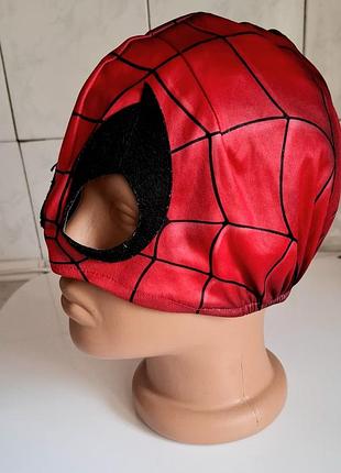 Человек паук spiderman tu англия полумаска тканевая карнавальная на 9-10 лет