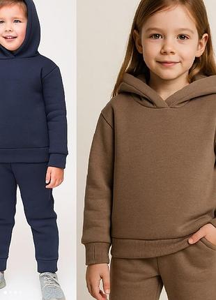 Костюм теплий дитячий на флісі для дівчат хлопчиків