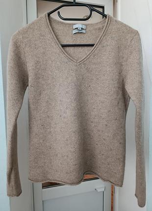 Кашемировый женский тауповый пуловер maddison р.s-m