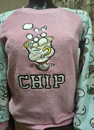 Теплая мохнатая кофтина для беременных от disney