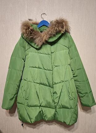 Яскравий пуховик, р 48