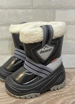 Дитячі зимові чобітки для хлопчиків та дівчаток компанії demar 20-21, 22-23 розмір