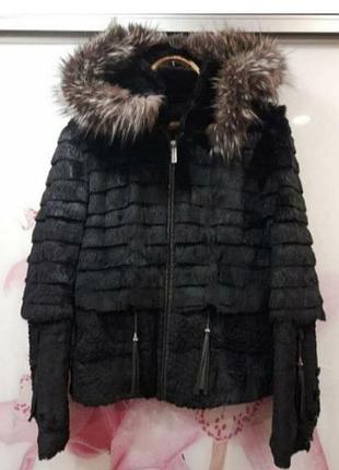 Коротка шуба кожушок бобрик шубка рекс куртка кролік бомпер куртка хутряна