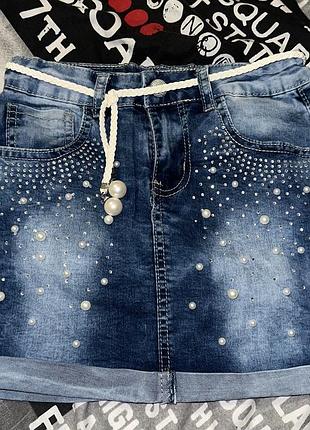 Спідниця дитяча джинсова зріст 134-140.