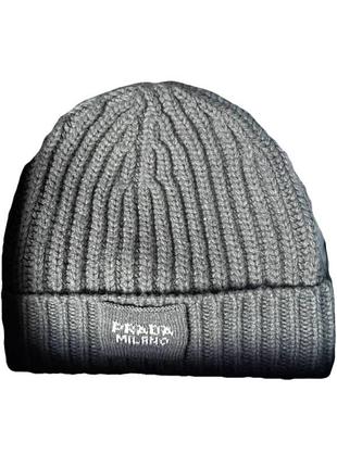 Шапка из шерсти и кашемира из основной линии prada prada “main line wool-cashmere beanie”(