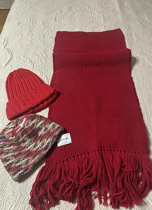 Шарф one by one червоний