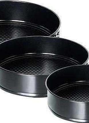 Форми для випікання набір із 3 шт stenson mh-0123 чорний (004804)