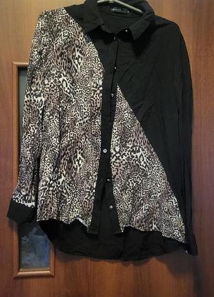 Рубашка,леопардовий принт