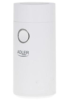 Роторная кофемолка adler ad 4446 white silver 150 вт белый