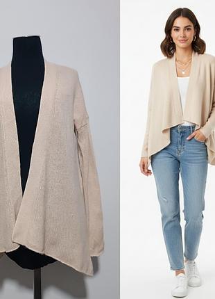 Кашемировый кардиган персикового цвета открытый diane von furstenberg s